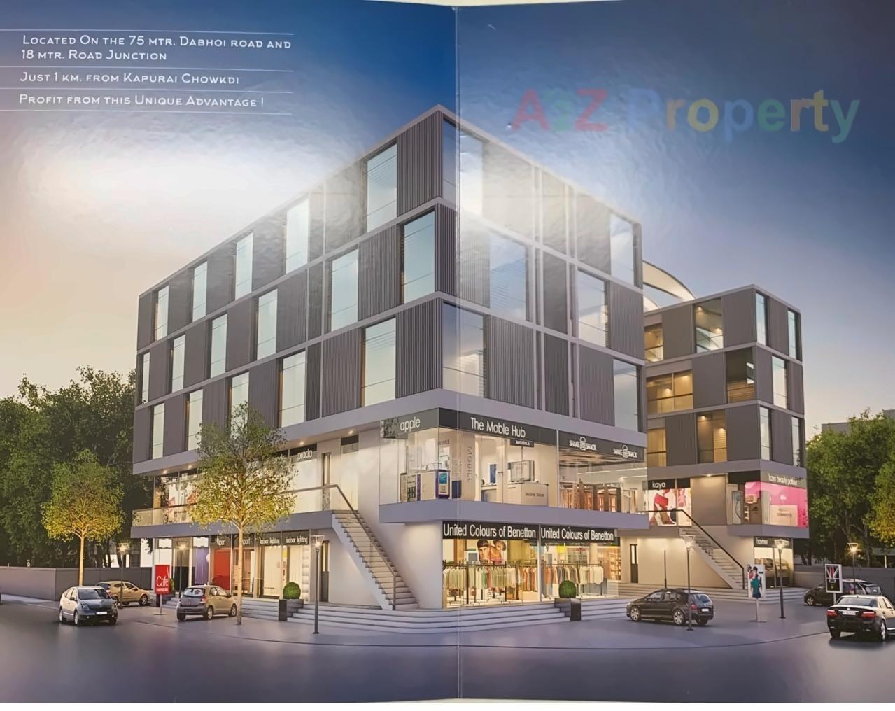 3D Elevation of real estate project Safalya Arcade located at Kapurai, Vadodara, Gujarat