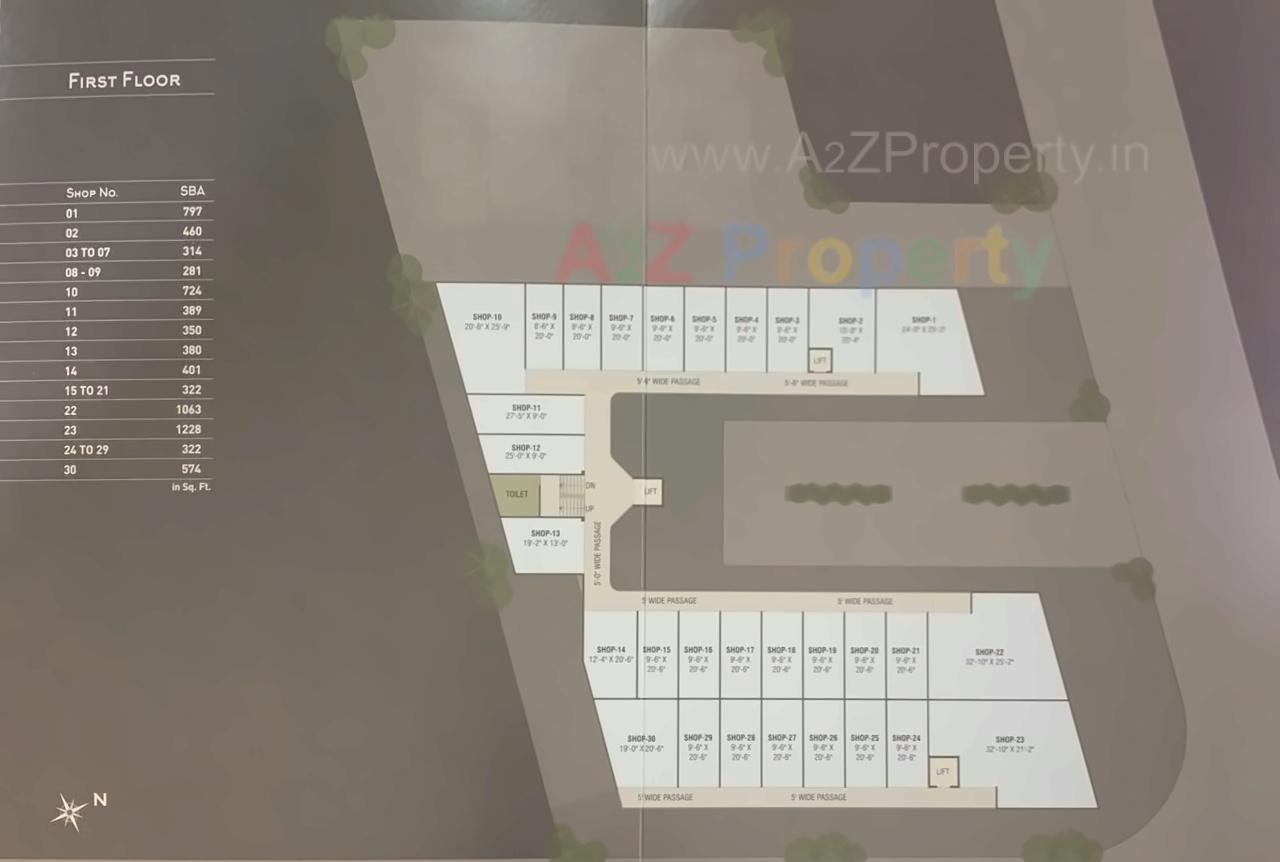 Layout of real estate project Safalya Arcade located at Kapurai, Vadodara, Gujarat