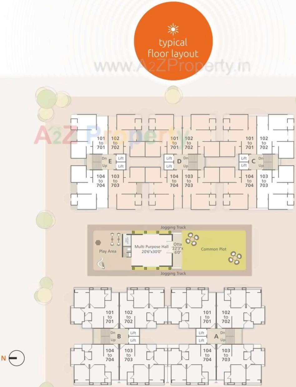 Layout of real estate project Safalya Rise located at Kalali, Vadodara, Gujarat
