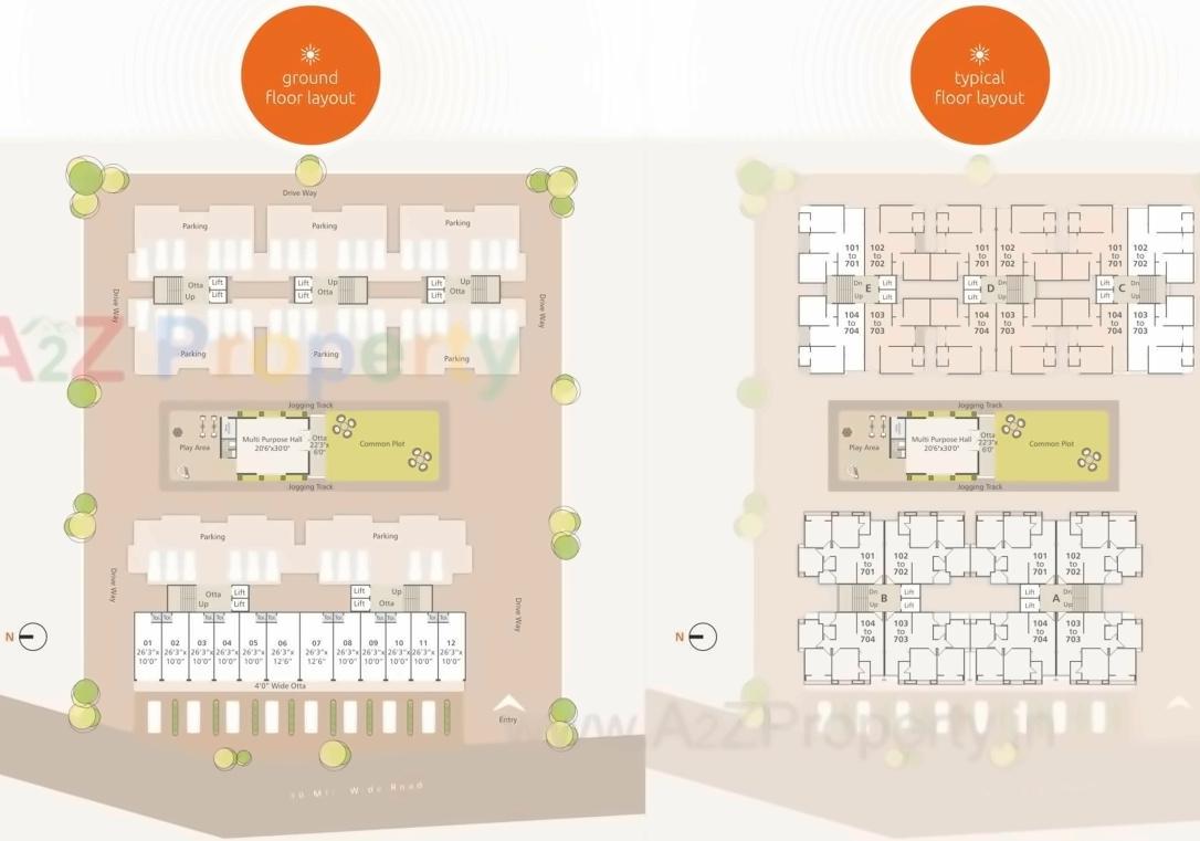 Layout of real estate project Safalya Rise located at Kalali, Vadodara, Gujarat