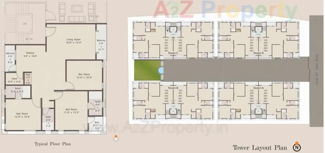 Layout of real estate project Saffron Bliss (tower B   C) located at Chhani, Vadodara, Gujarat
