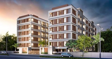 3D Elevation of real estate project Saffron Bliss located at Chhani, Vadodara, Gujarat