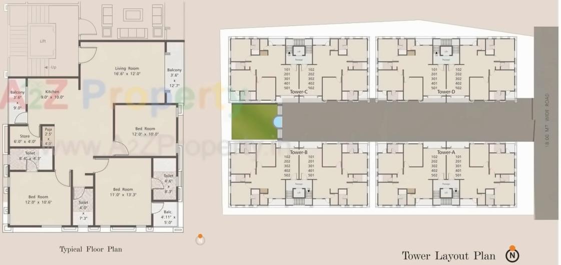 Layout of real estate project Saffron Bliss located at Chhani, Vadodara, Gujarat