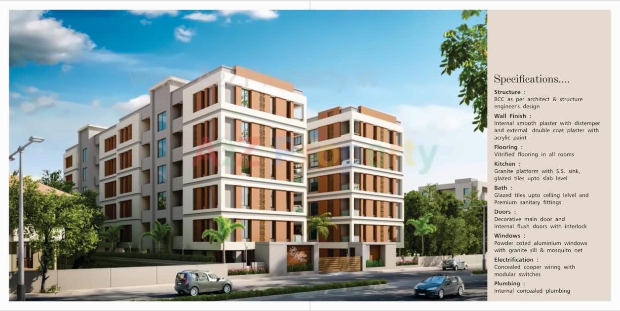 3D Elevation of real estate project Saffron Bliss located at Chhani, Vadodara, Gujarat