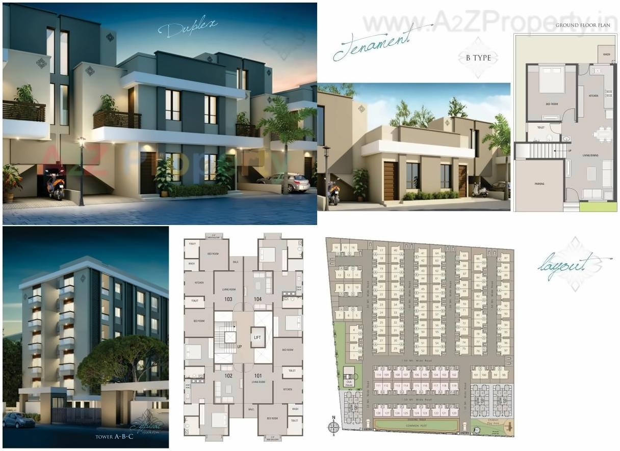 Layout of real estate project Saffron Residency located at Khatamba, Vadodara, Gujarat