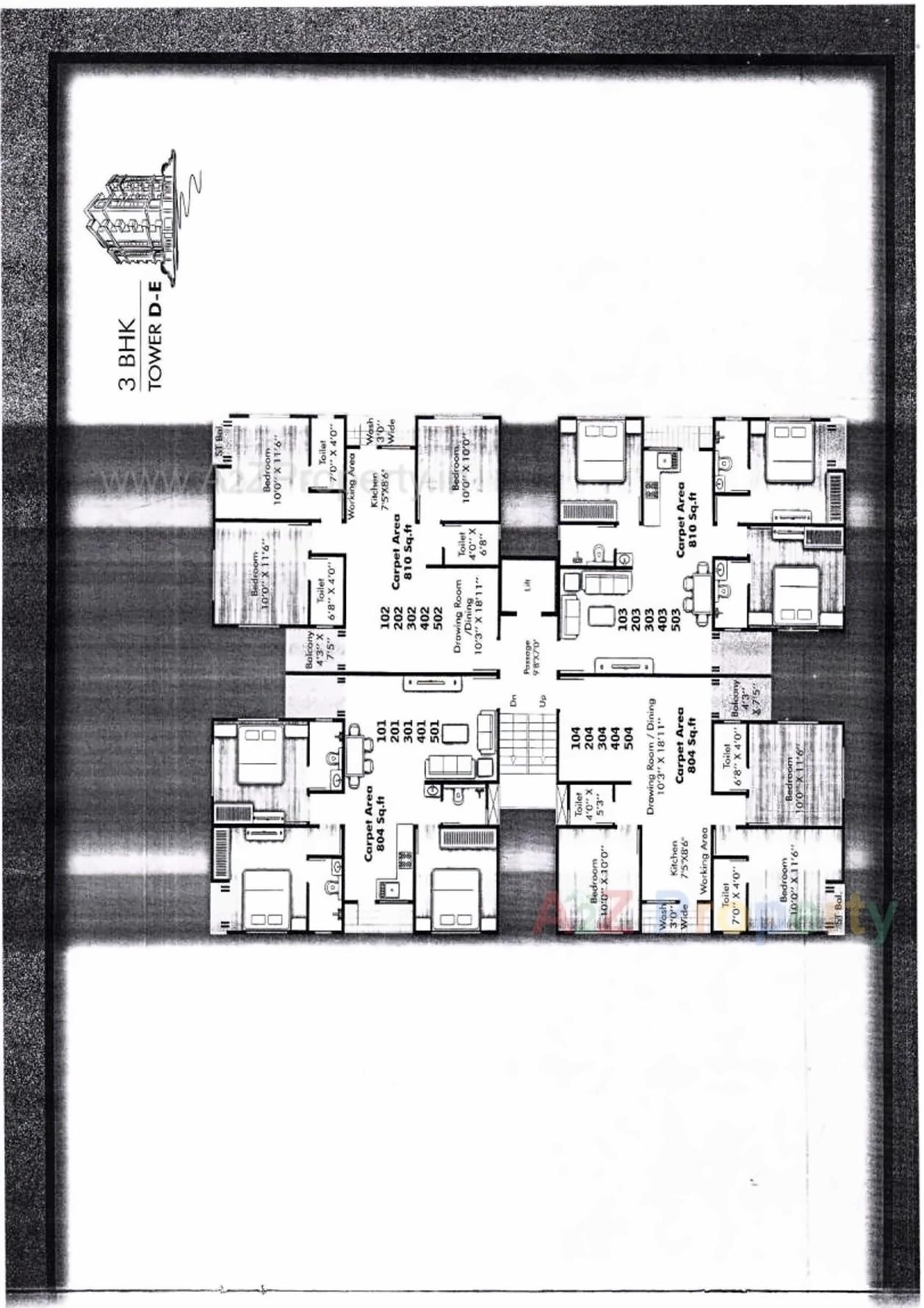 Layout of real estate project Sahaj Residency located at Sayajipura, Vadodara, Gujarat
