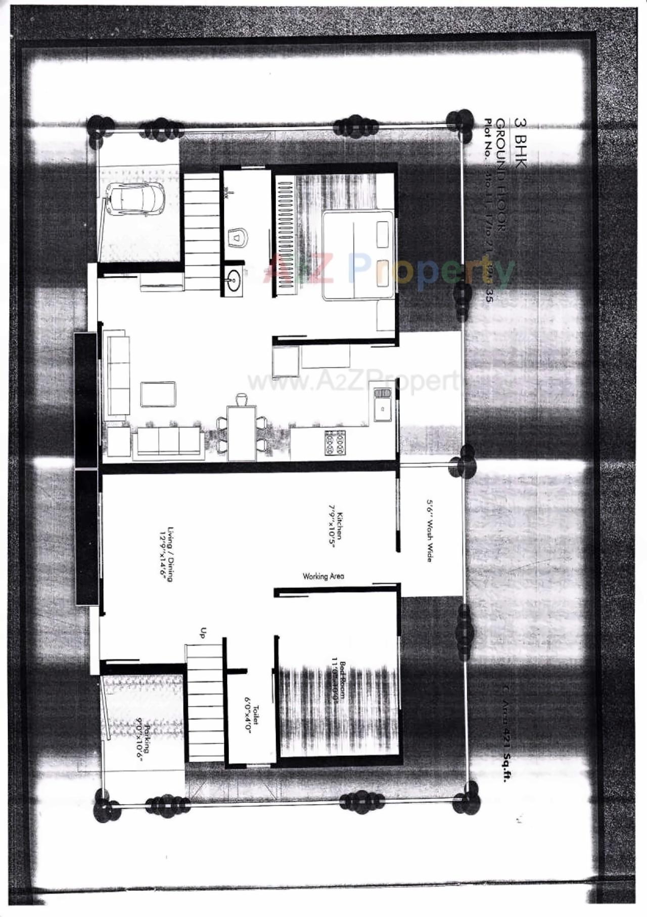 Layout of real estate project Sahaj Residency located at Sayajipura, Vadodara, Gujarat