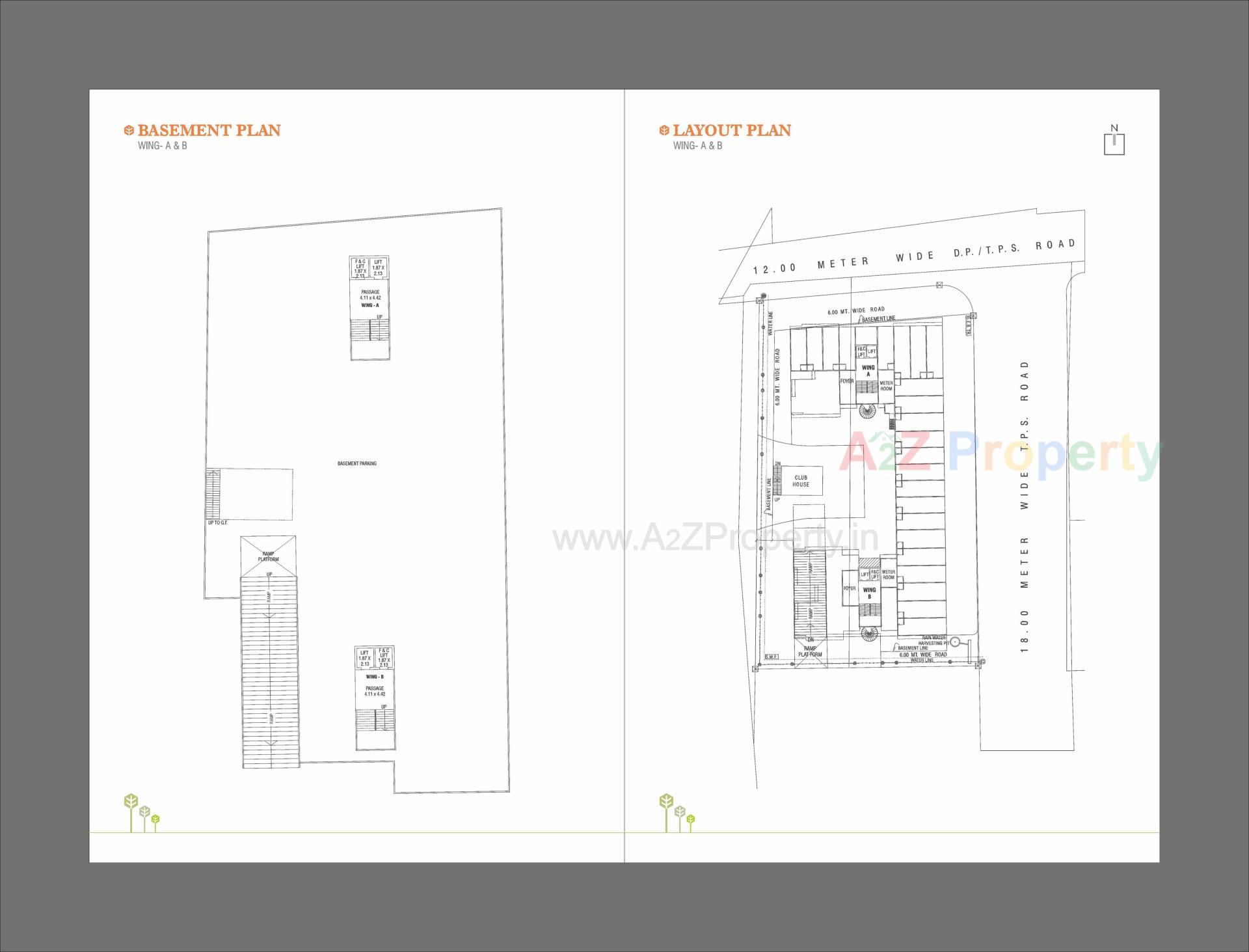 Layout of real estate project Sahajanand Elegance located at Atladra, Vadodara, Gujarat