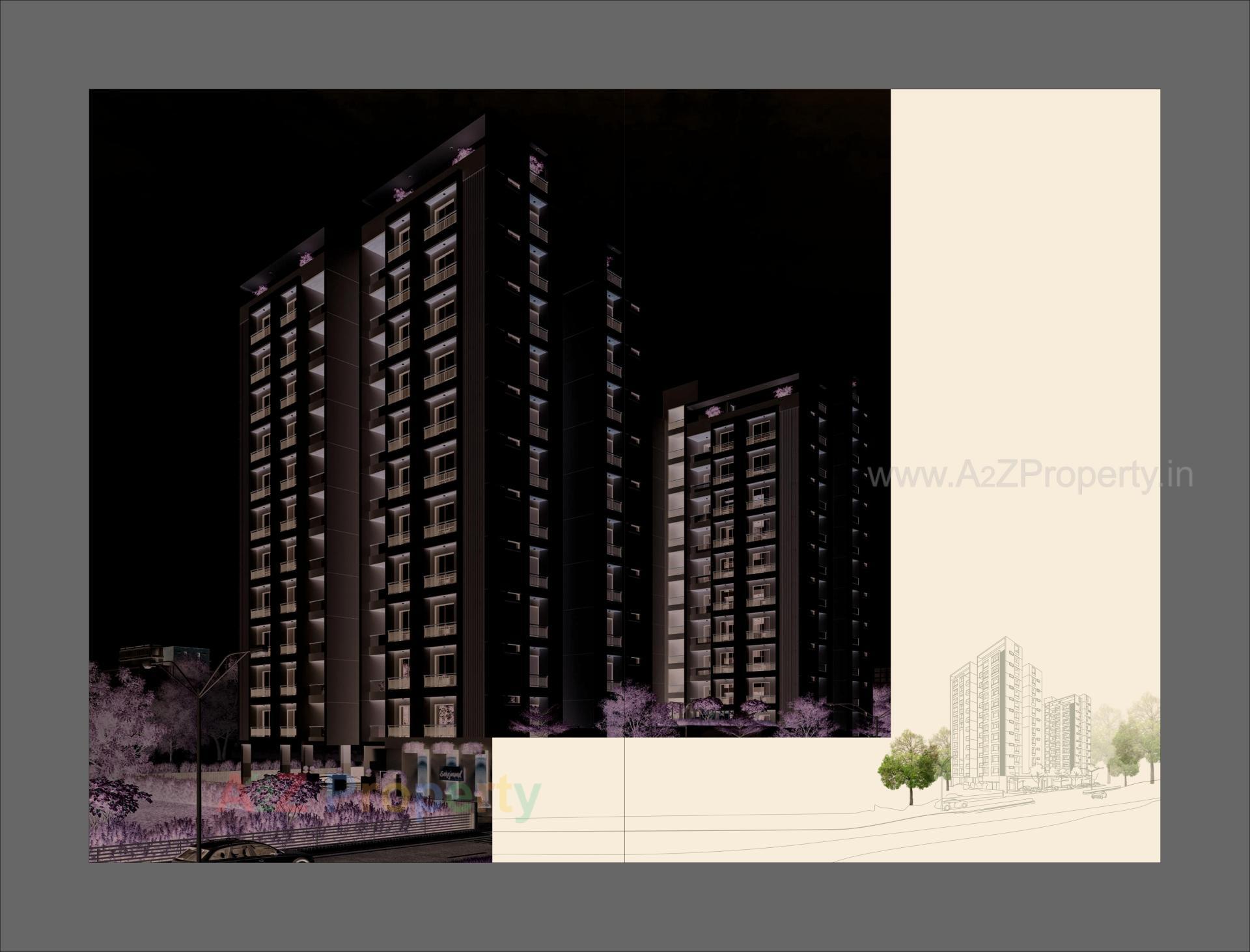 3D Elevation of real estate project Sahajanand Elegance located at Atladra, Vadodara, Gujarat