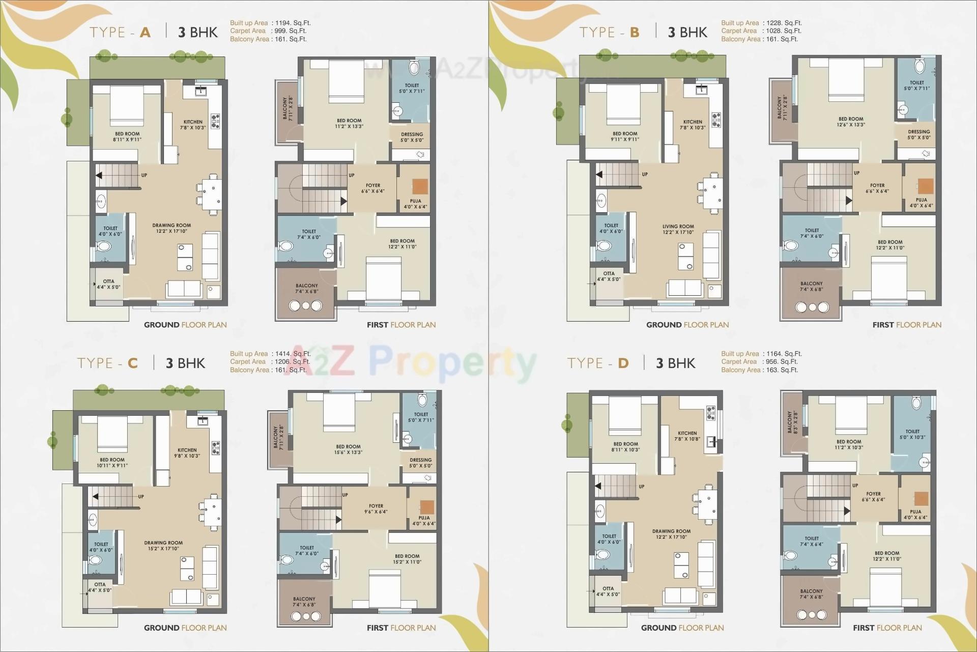 Layout of real estate project Sahajanand Park located at Vadodara, Vadodara, Gujarat