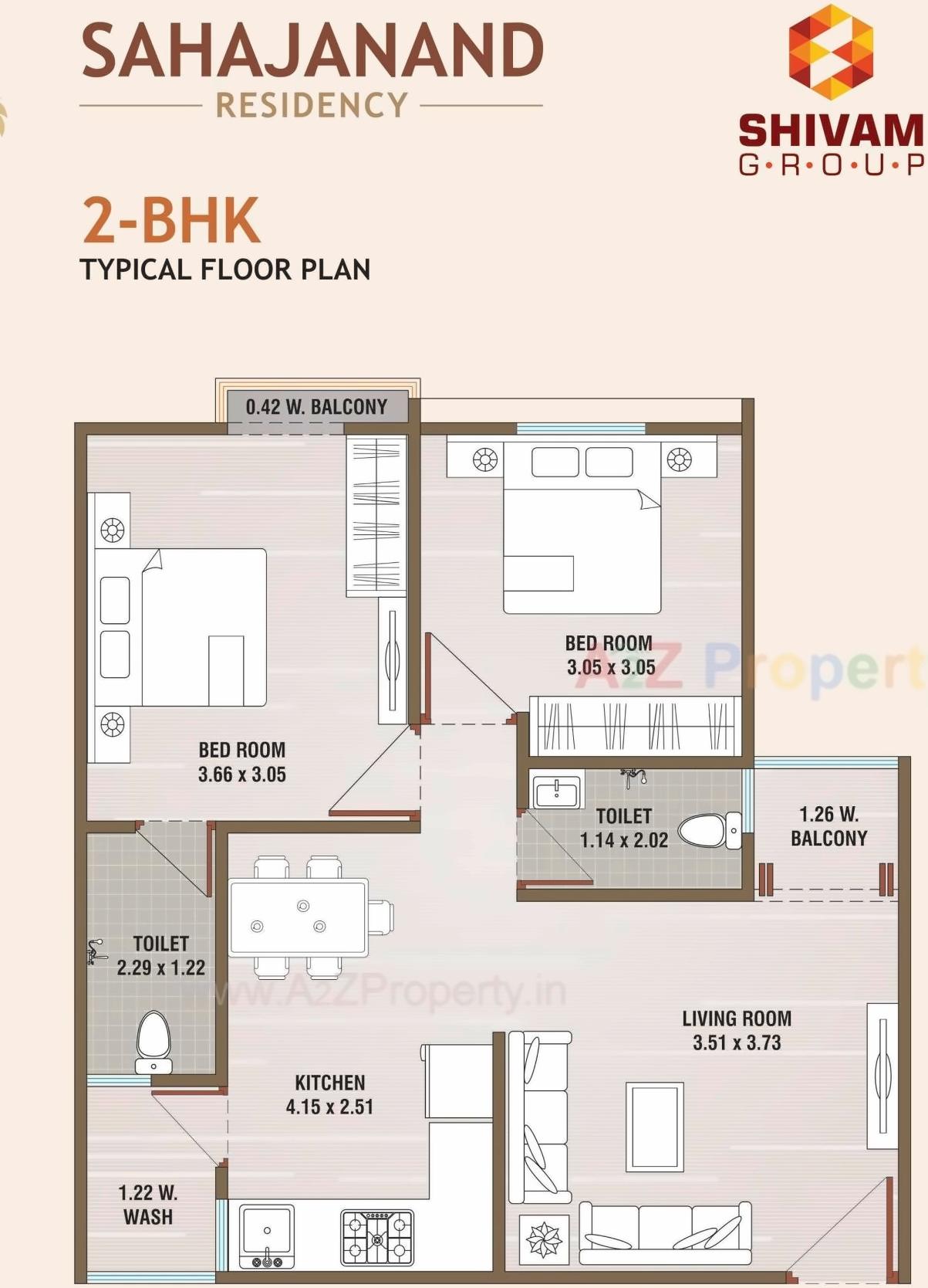 Layout of real estate project Sahajanand Residency located at Sevasi, Vadodara, Gujarat