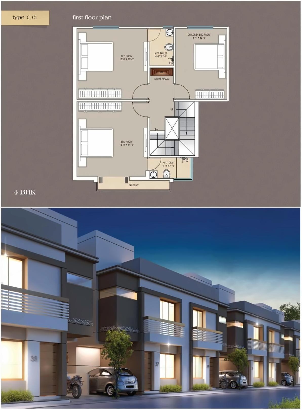 Layout of real estate project Sahjanand Duplex located at Kalali, Vadodara, Gujarat