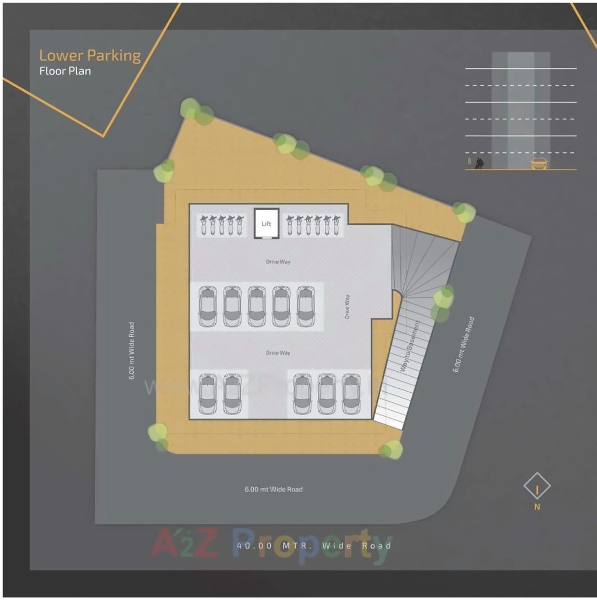 Layout of real estate project Sahyog Elina located at Nagarwada, Vadodara, Gujarat