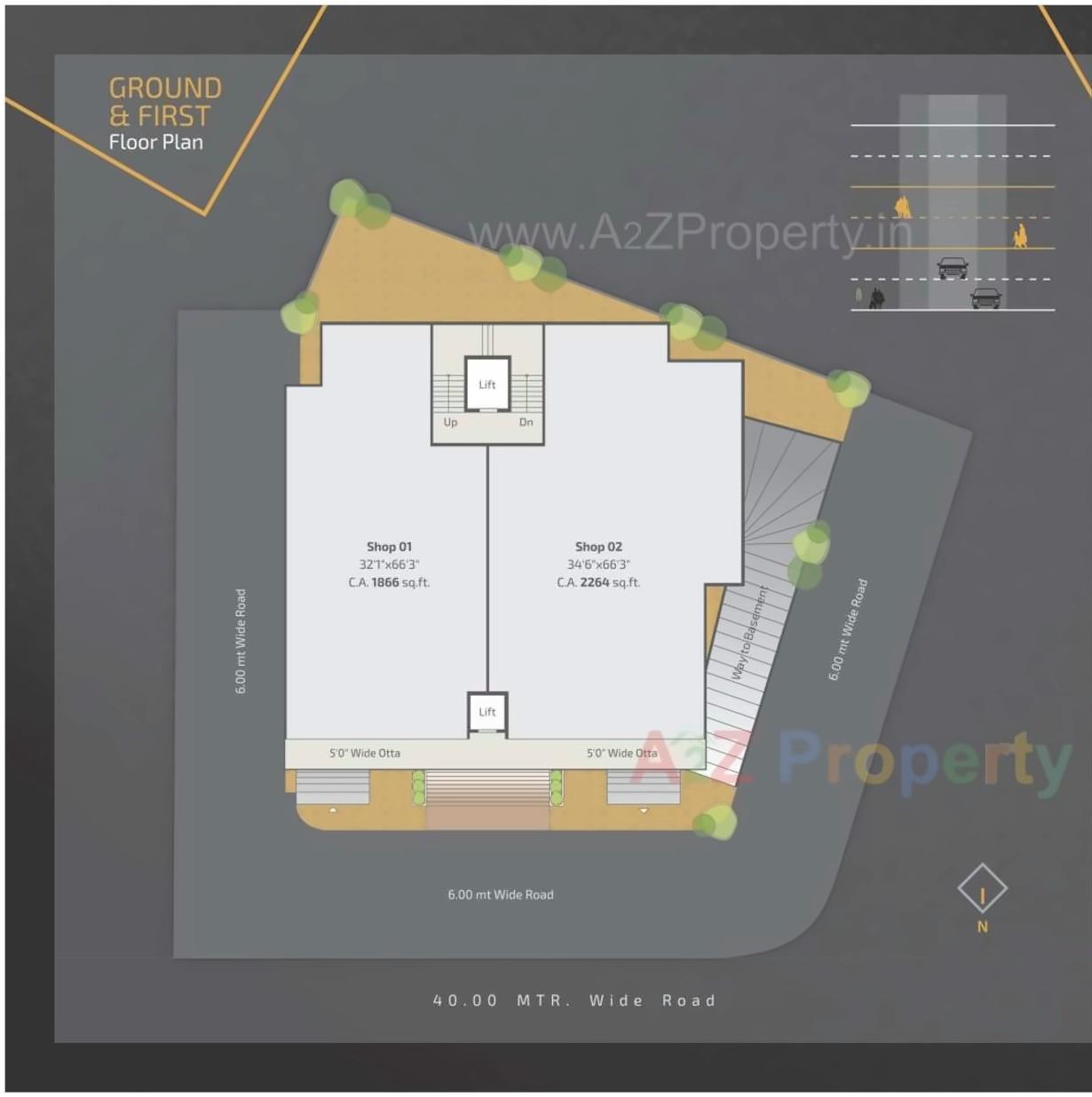 Layout of real estate project Sahyog Elina located at Nagarwada, Vadodara, Gujarat
