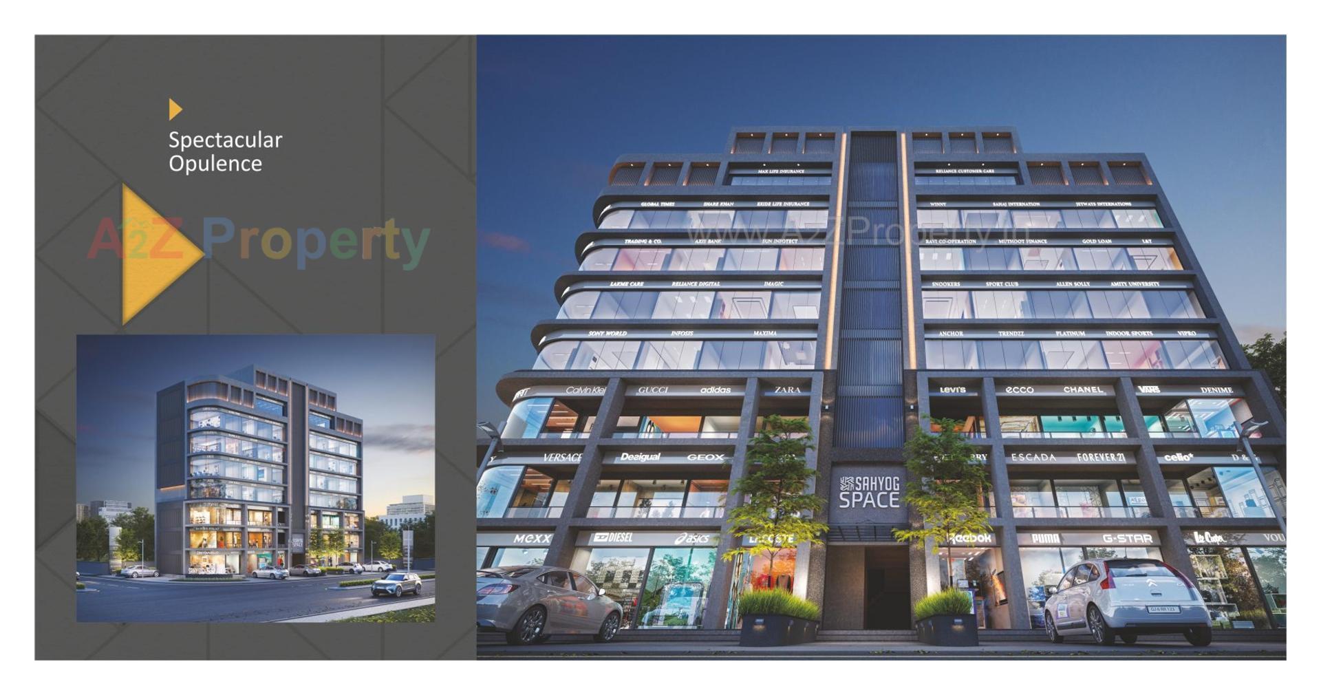 3D Elevation of real estate project Sahyog Space located at Gotri, Vadodara, Gujarat