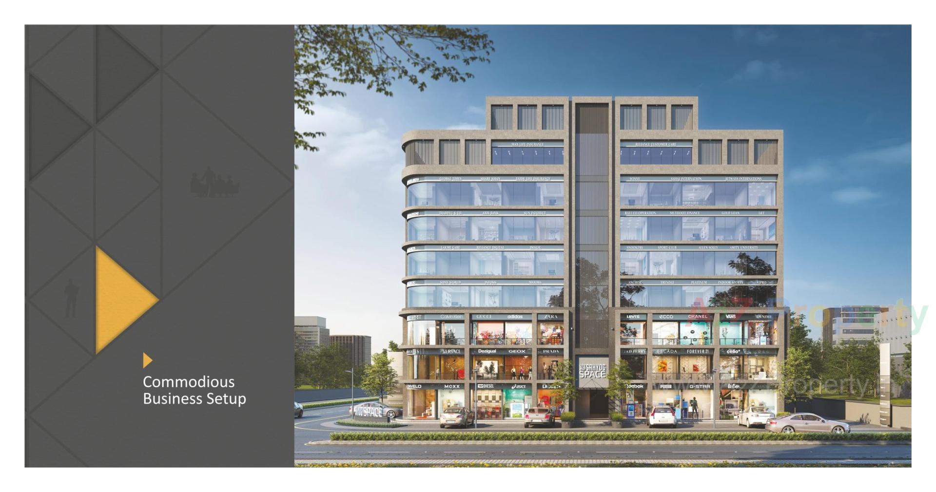 3D Elevation of real estate project Sahyog Space located at Gotri, Vadodara, Gujarat