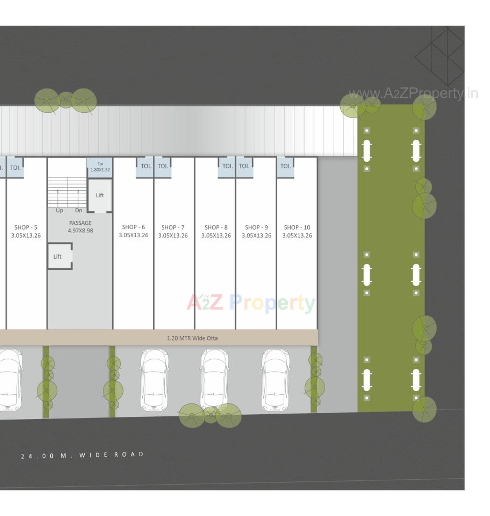 Layout of real estate project Sahyog Space located at Gotri, Vadodara, Gujarat