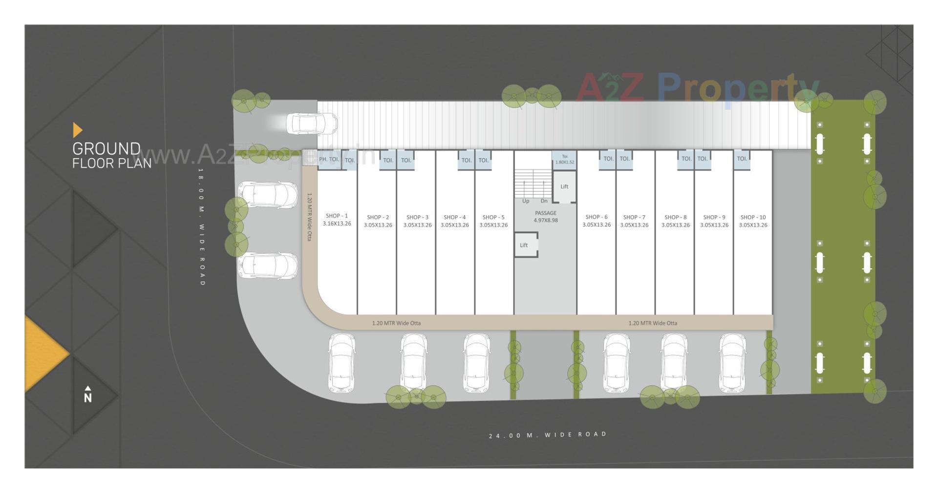 Layout of real estate project Sahyog Space located at Gotri, Vadodara, Gujarat