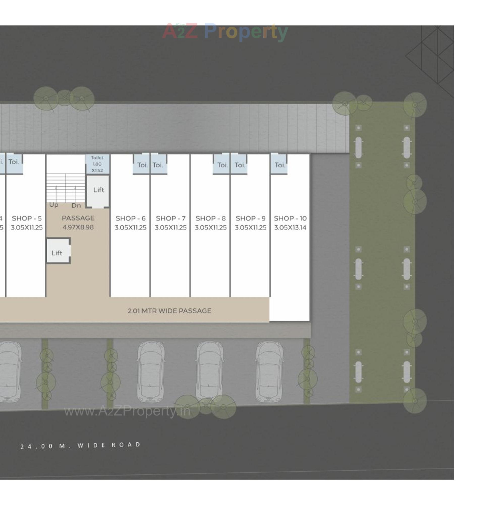Layout of real estate project Sahyog Space located at Gotri, Vadodara, Gujarat