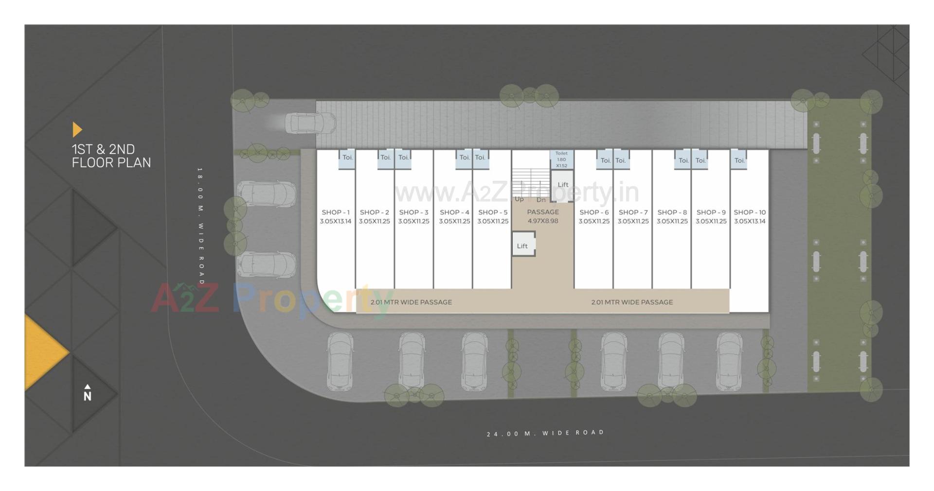Layout of real estate project Sahyog Space located at Gotri, Vadodara, Gujarat
