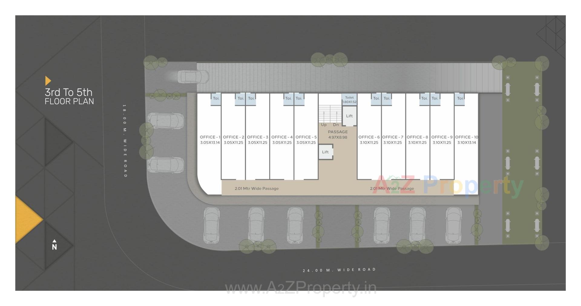 Layout of real estate project Sahyog Space located at Gotri, Vadodara, Gujarat