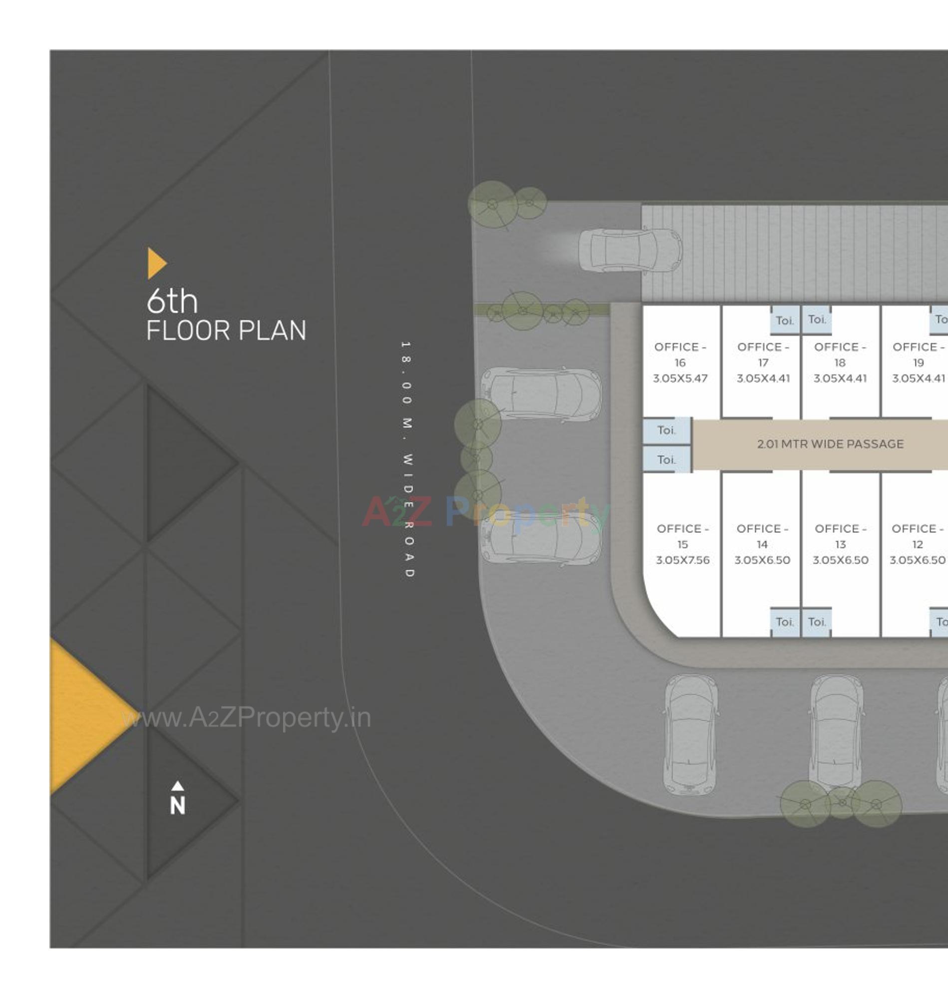 Layout of real estate project Sahyog Space located at Gotri, Vadodara, Gujarat