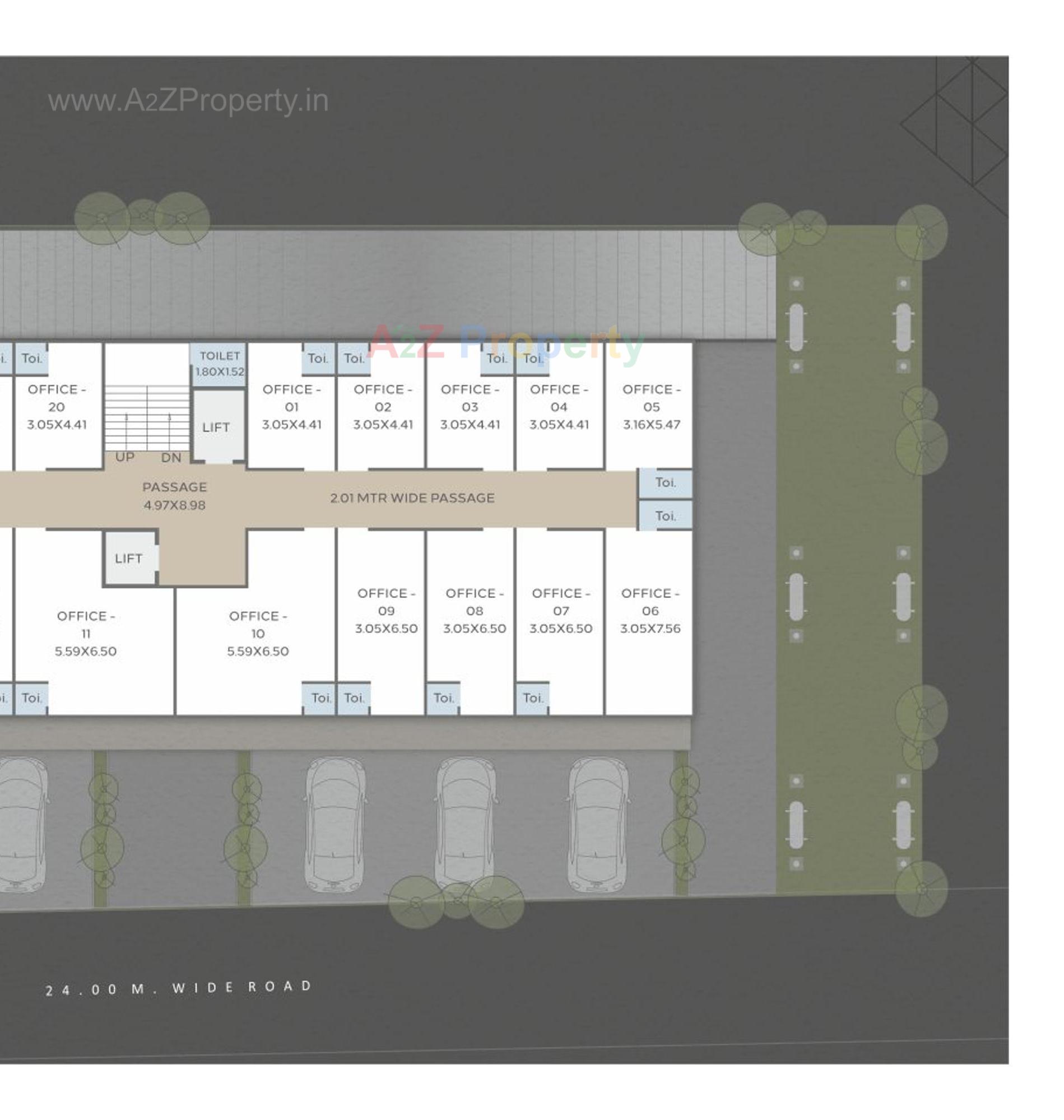 Layout of real estate project Sahyog Space located at Gotri, Vadodara, Gujarat