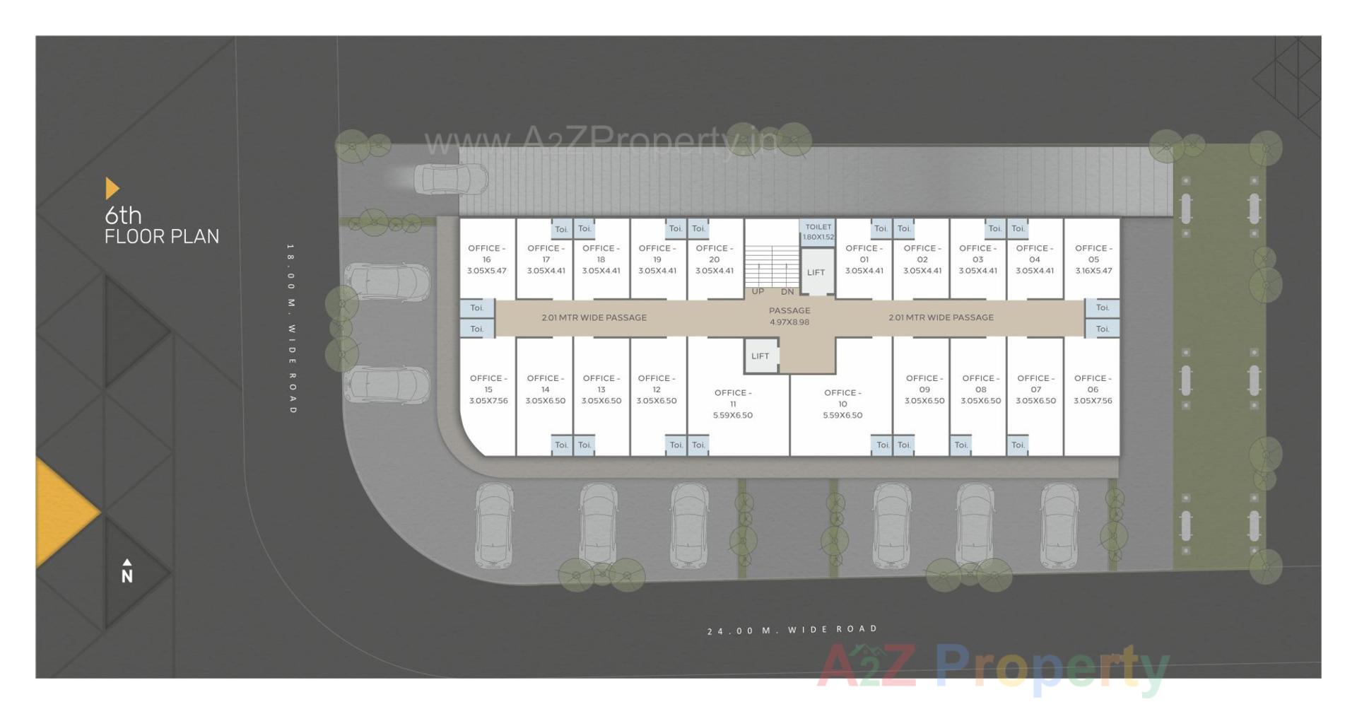 Layout of real estate project Sahyog Space located at Gotri, Vadodara, Gujarat
