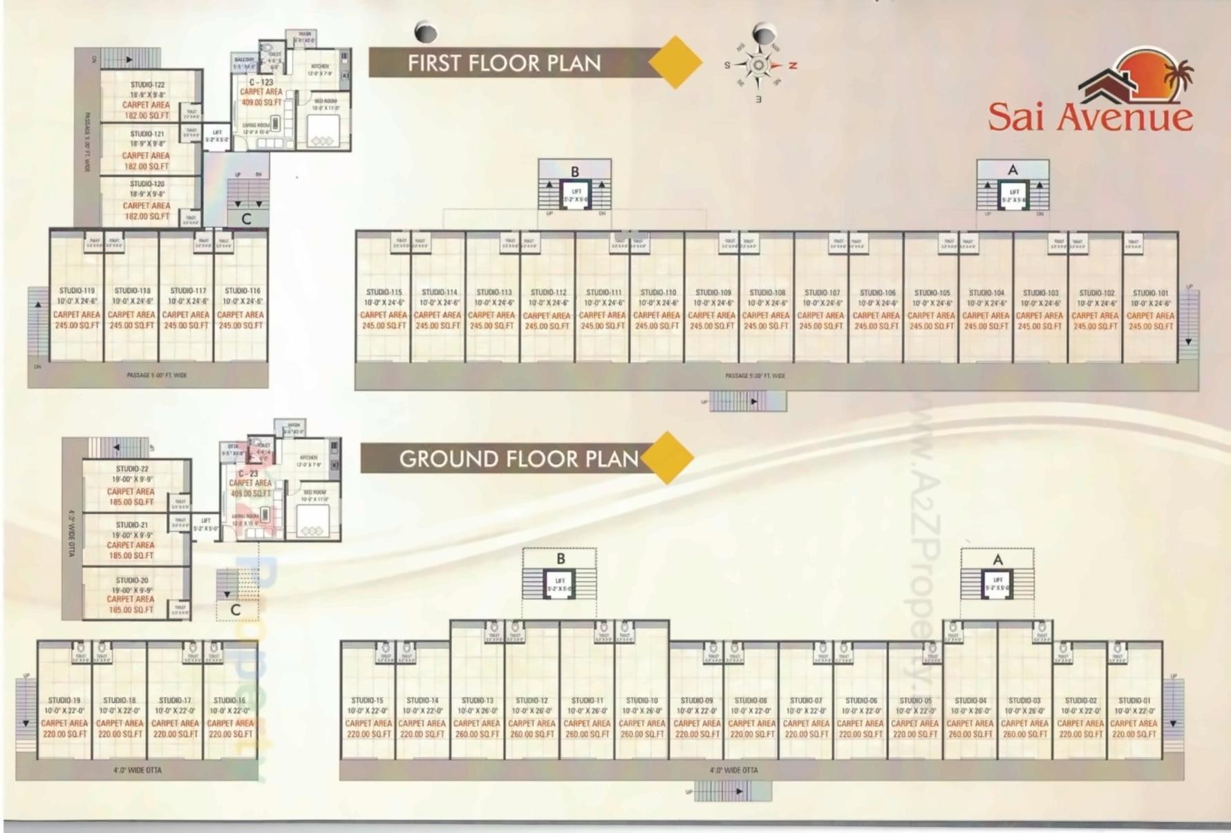 Layout of real estate project Sai Avenue located at Koyli, Vadodara, Gujarat