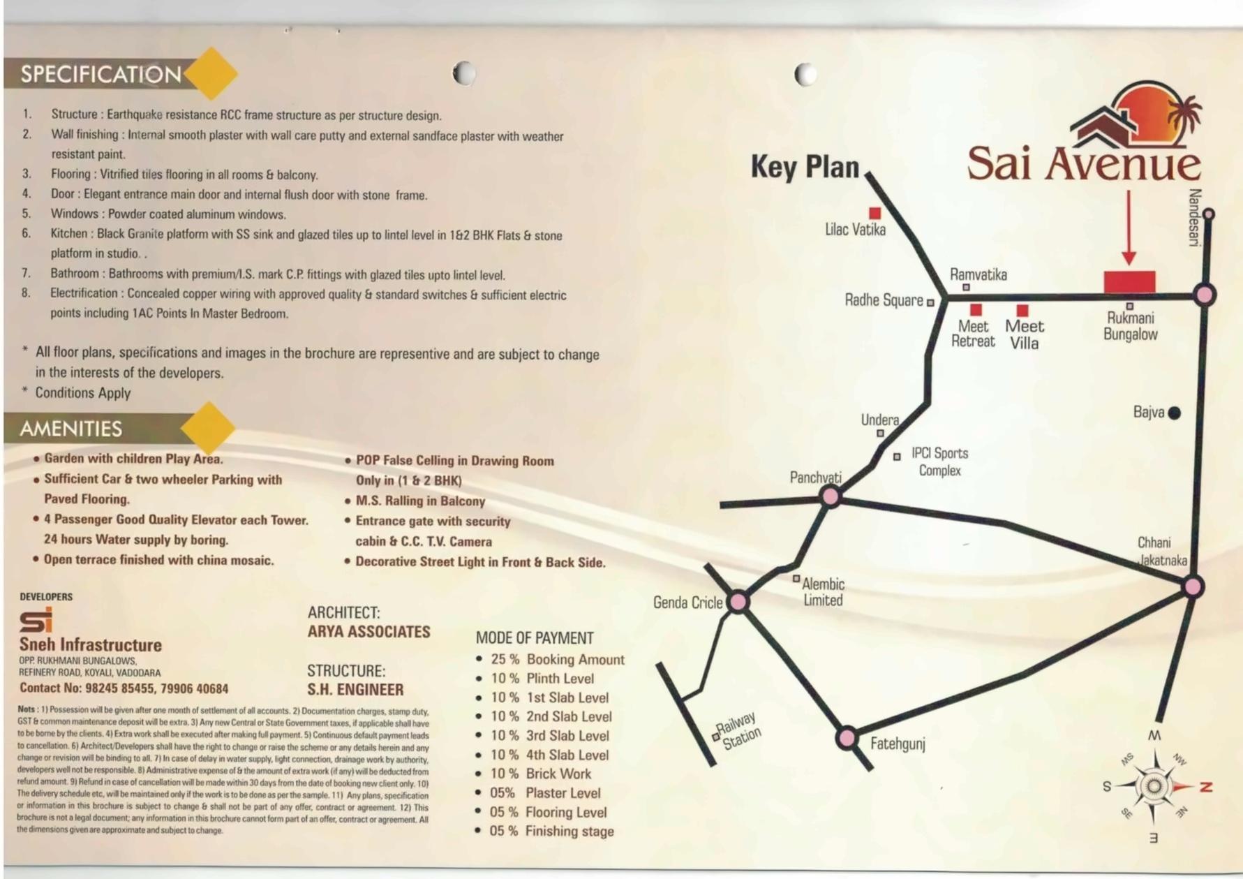  of real estate project Sai Avenue located at Koyli, Vadodara, Gujarat