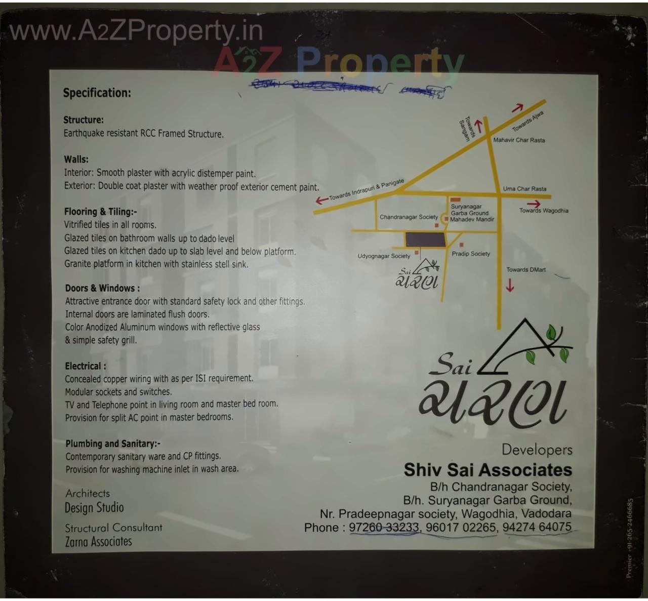  of real estate project Sai Charan located at Kasba, Vadodara, Gujarat