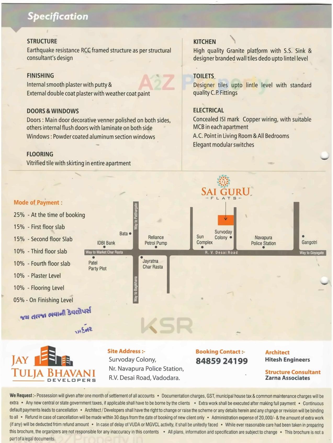  of real estate project Sai Guru Flats located at Kasba, Vadodara, Gujarat