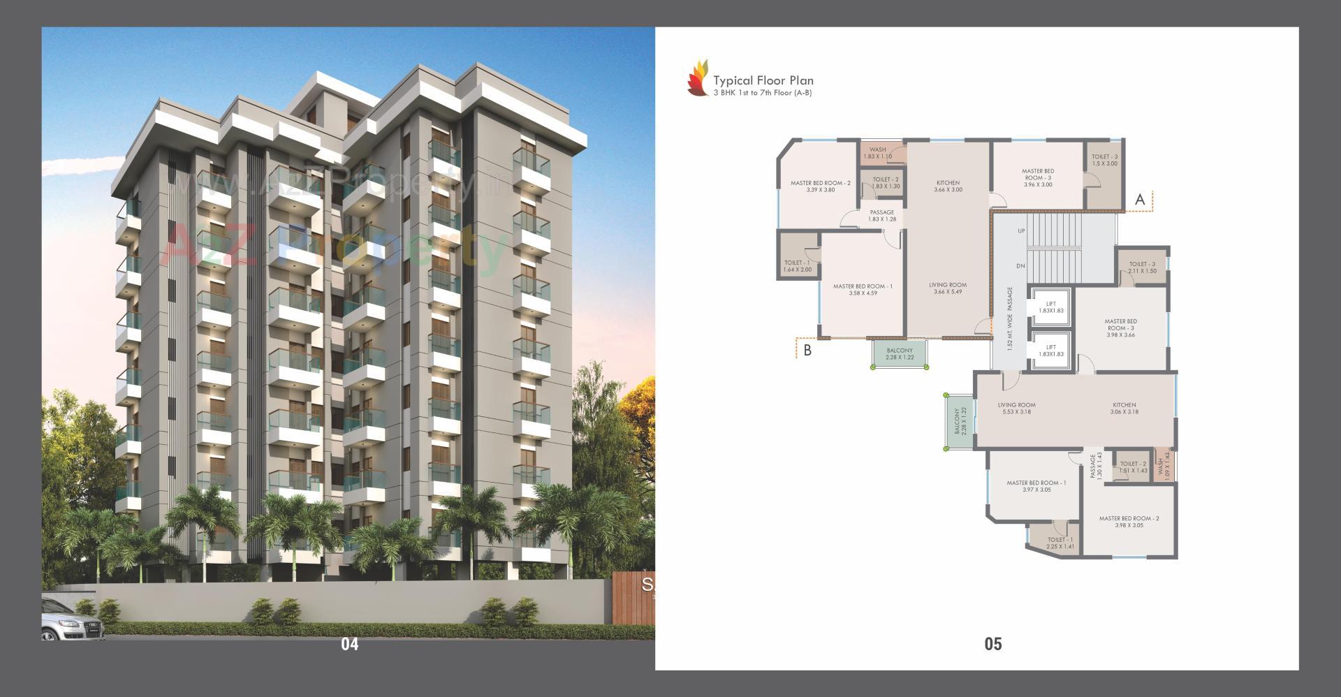 Layout of real estate project Sai Rang located at Vadodara, Vadodara, Gujarat