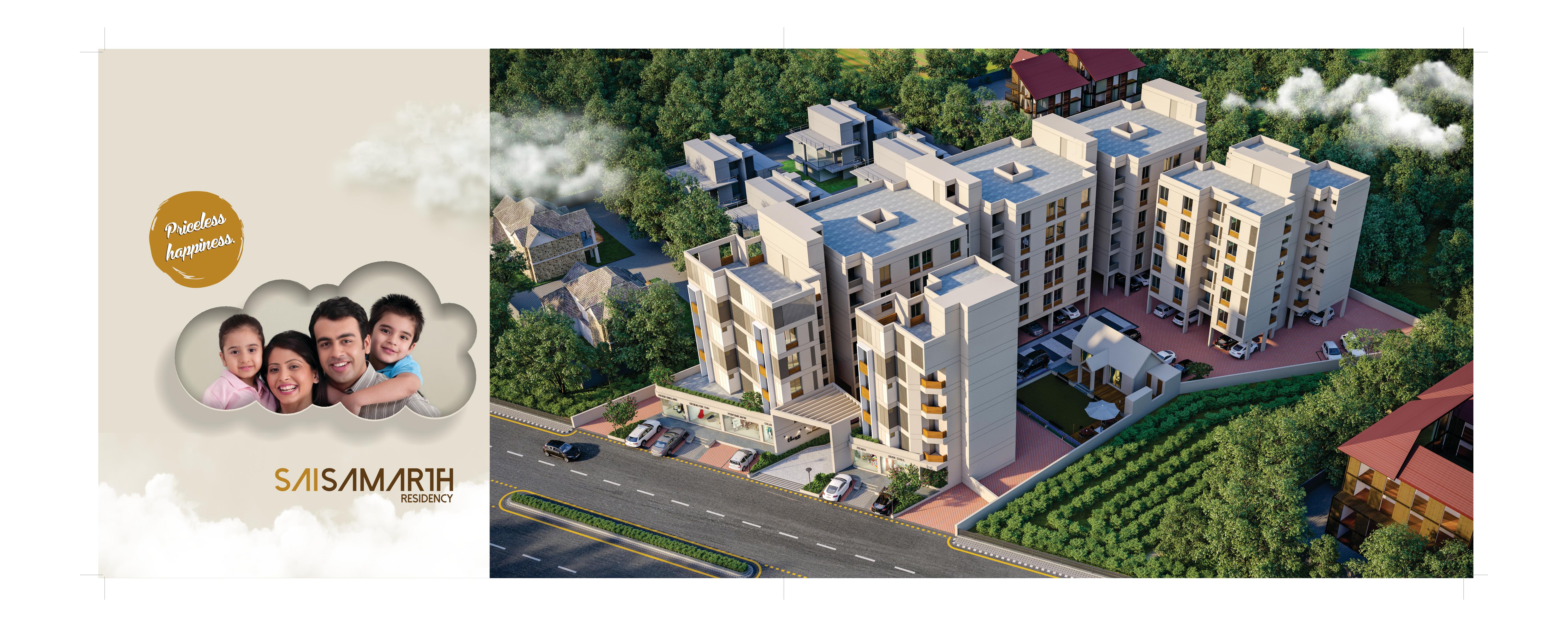 3D Elevation of real estate project Sai Samarth Residency located at Sayajipura, Vadodara, Gujarat