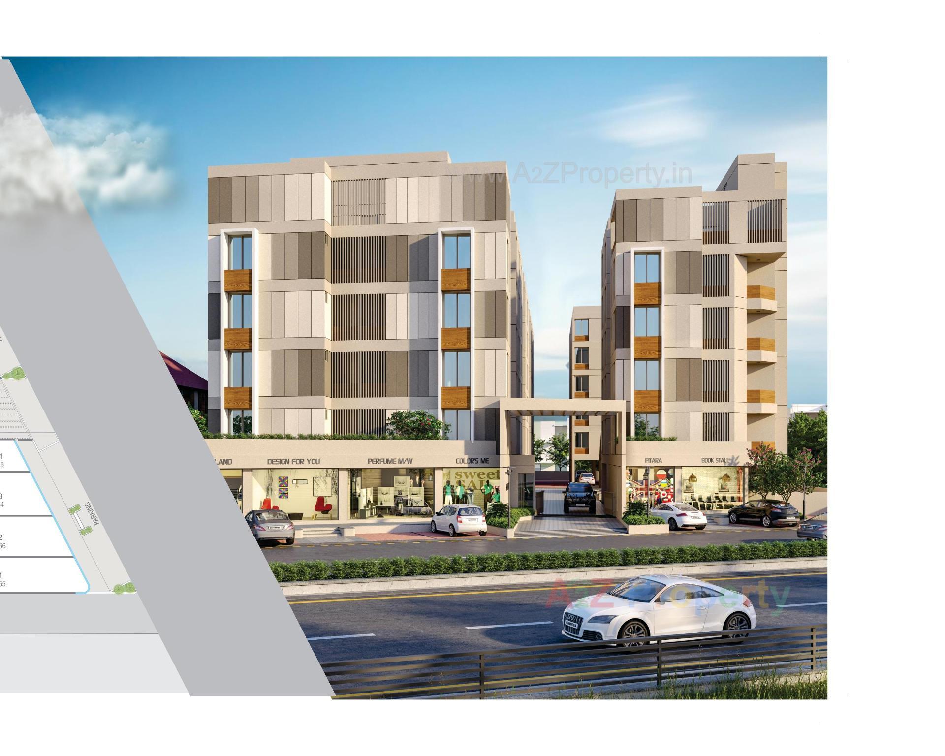3D Elevation of real estate project Sai Samarth Residency located at Sayajipura, Vadodara, Gujarat