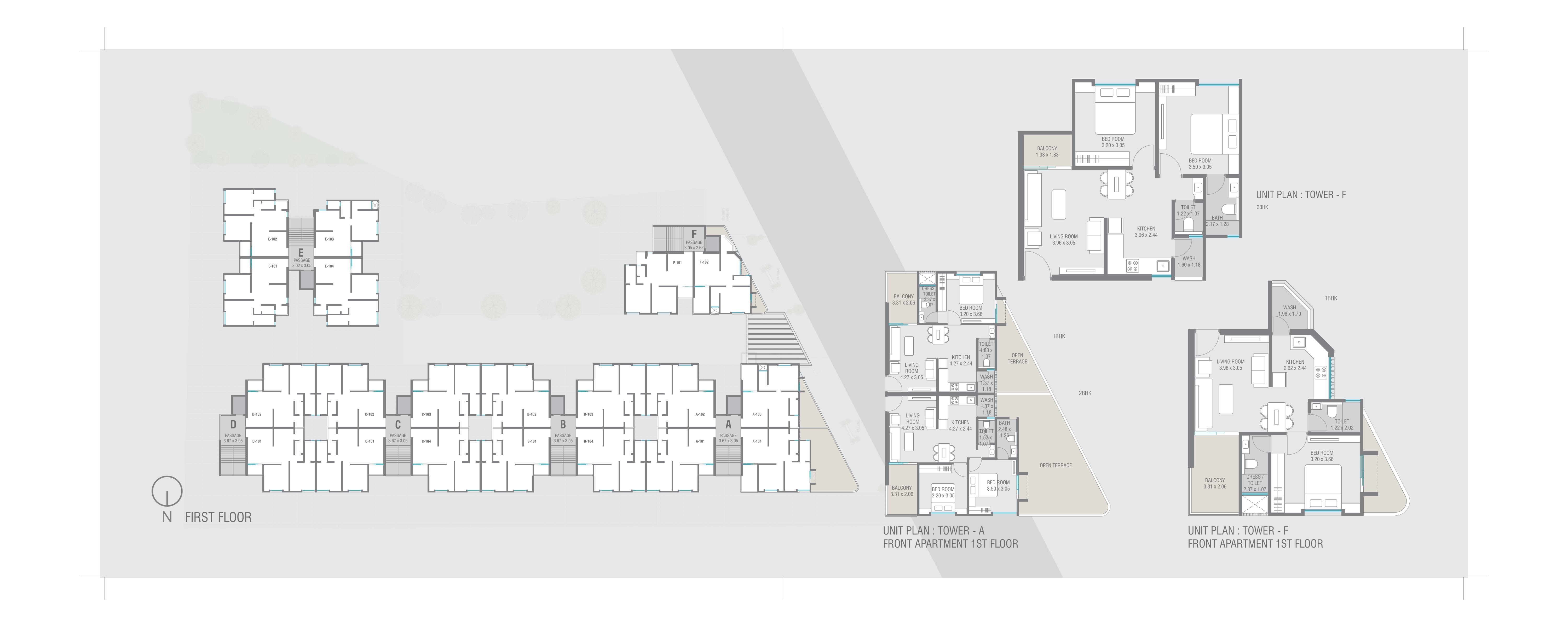 Layout of real estate project Sai Samarth Residency located at Sayajipura, Vadodara, Gujarat