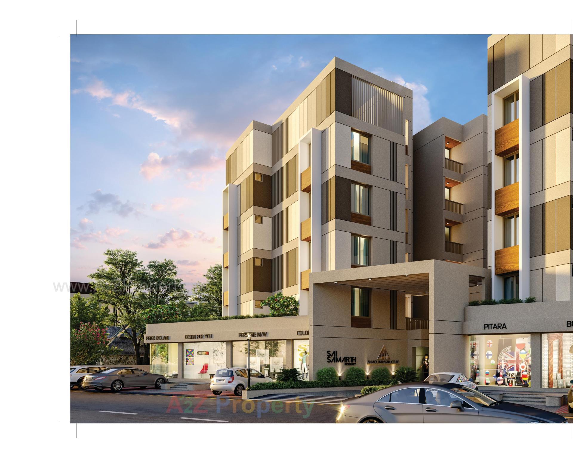 3D Elevation of real estate project Sai Samarth Residency located at Sayajipura, Vadodara, Gujarat