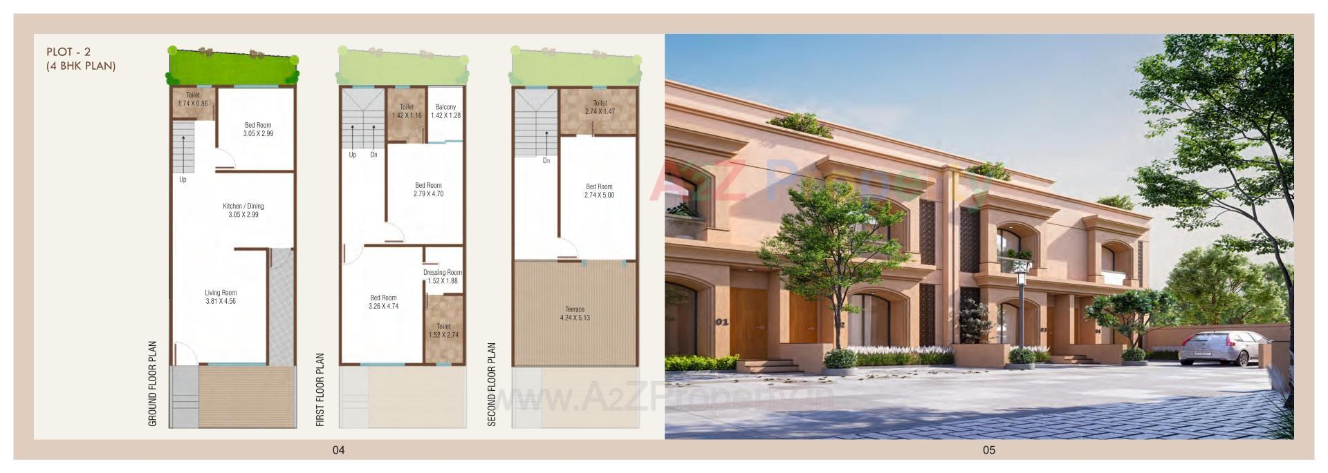 3D Elevation of real estate project Sai Solance located at Bhayli, Vadodara, Gujarat