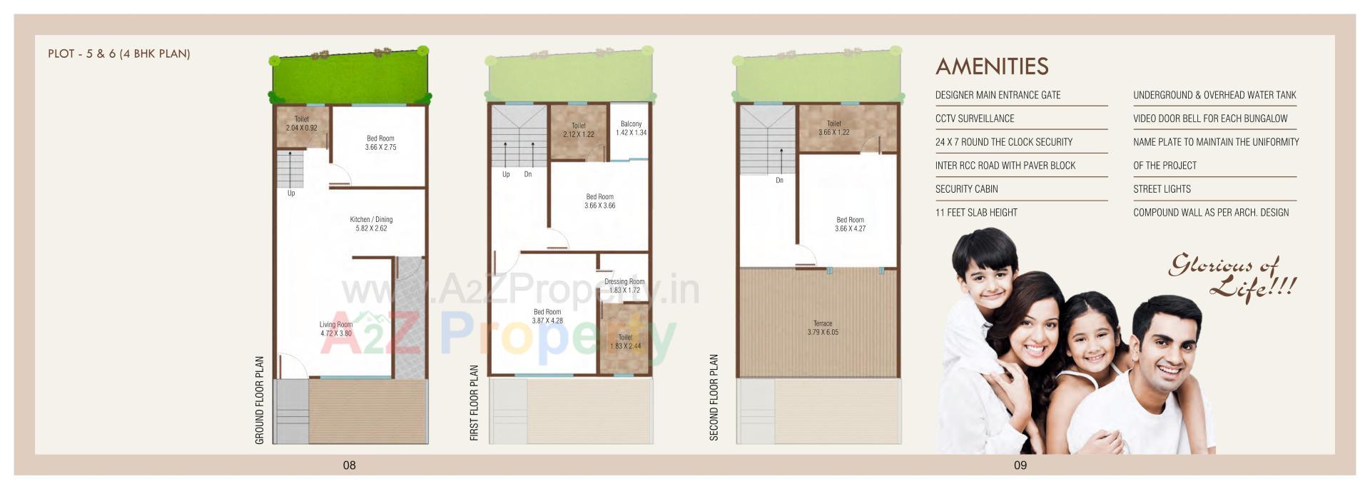 Layout of real estate project Sai Solance located at Bhayli, Vadodara, Gujarat