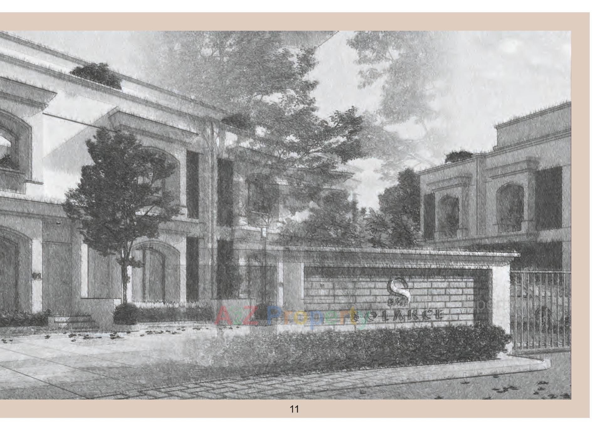 3D Elevation of real estate project Sai Solance located at Bhayli, Vadodara, Gujarat