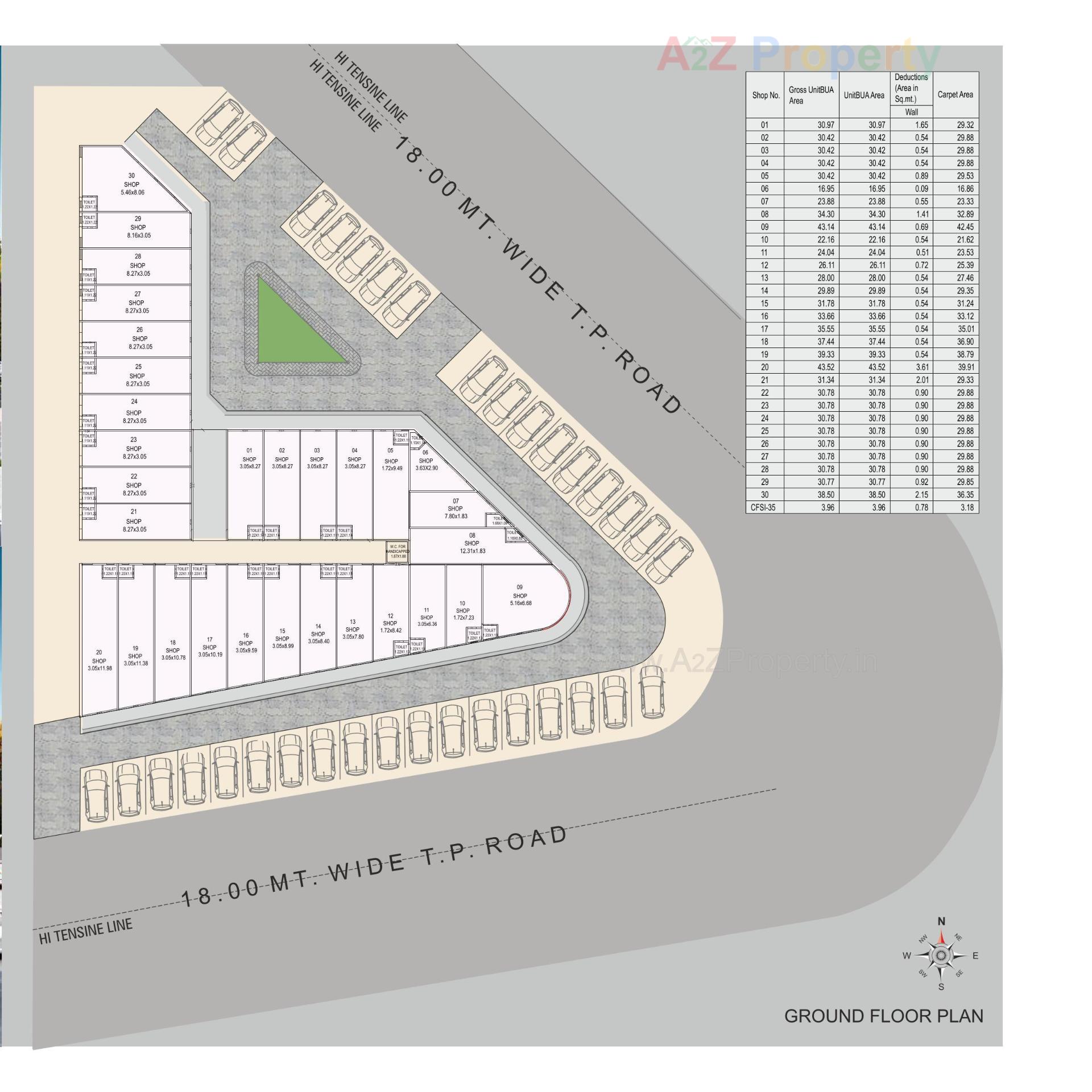 Layout of real estate project Sai Square located at Kapurai, Vadodara, Gujarat
