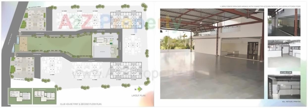 Layout of real estate project Sairang Heights C Tower   Bungalows located at Atladara, Vadodara, Gujarat