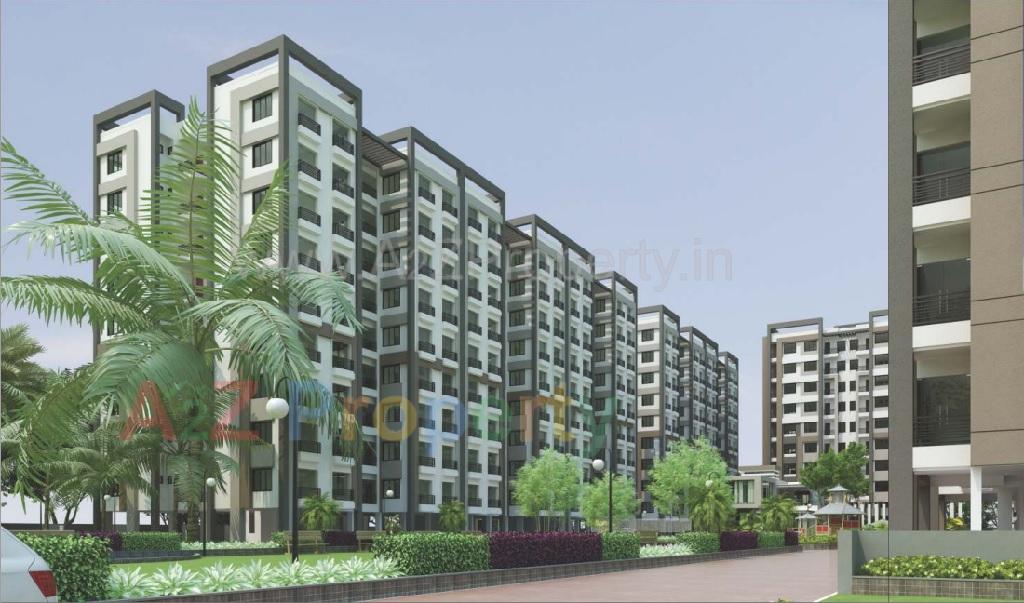 3D Elevation of real estate project Sairang Heights located at Atladara, Vadodara, Gujarat