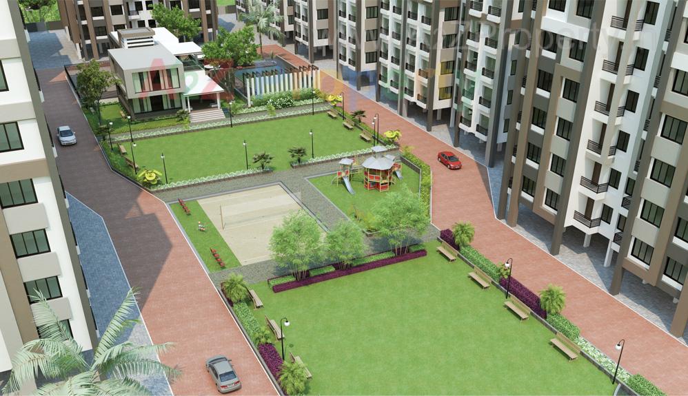 3D Elevation of real estate project Sairang Heights located at Atladara, Vadodara, Gujarat