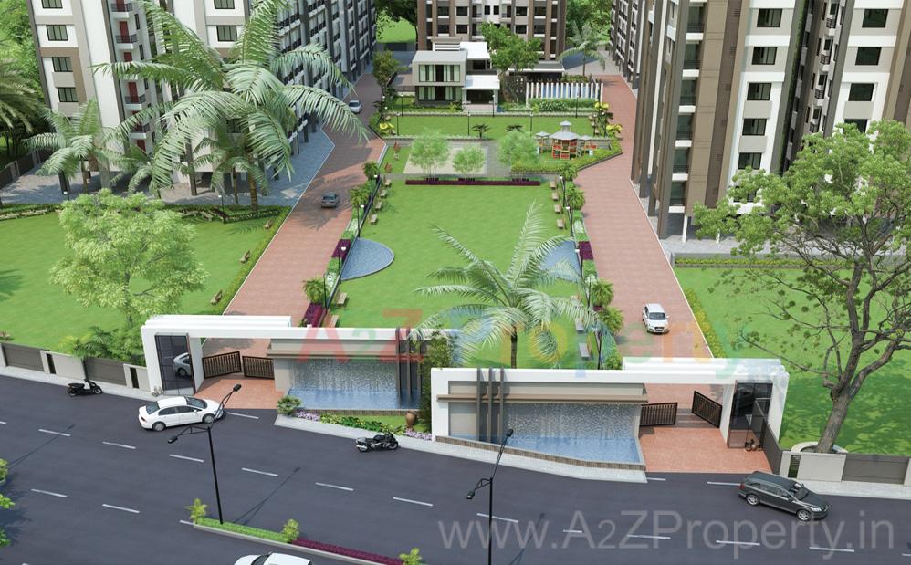 3D Elevation of real estate project Sairang Heights located at Atladara, Vadodara, Gujarat