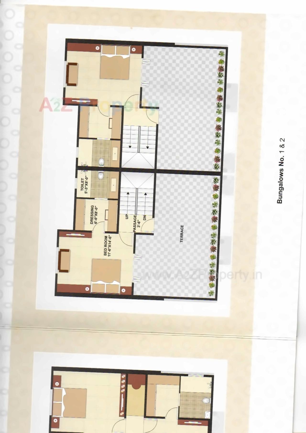 Layout of real estate project Saivilla Bunglows located at Akota, Vadodara, Gujarat