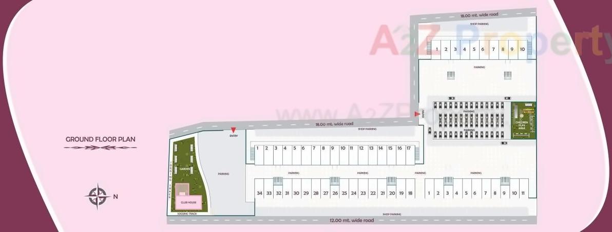 Layout of real estate project Sakar located at Gotri, Vadodara, Gujarat