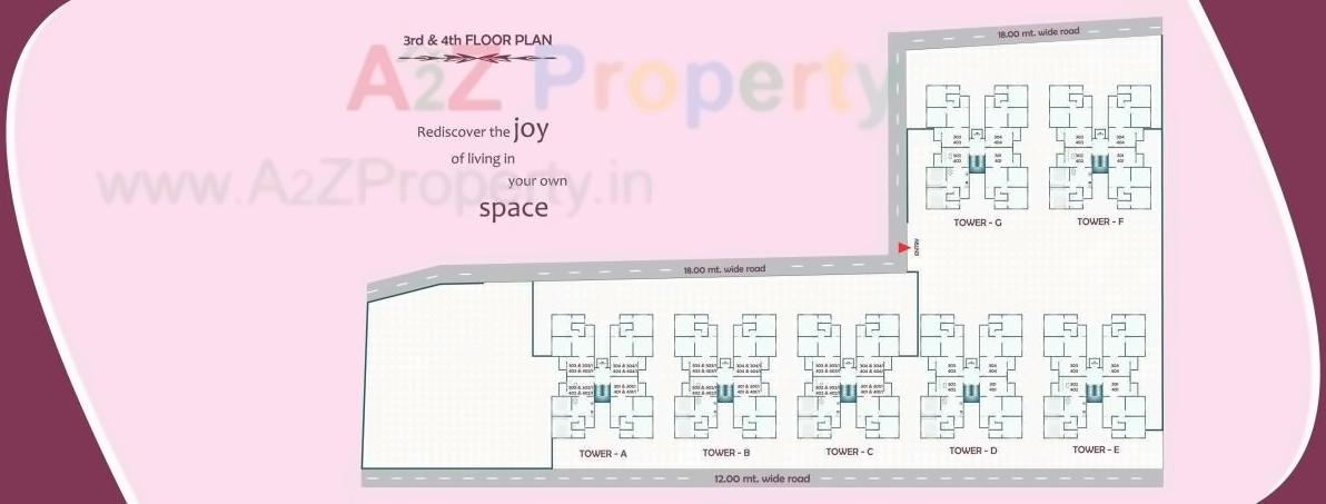 Layout of real estate project Sakar located at Gotri, Vadodara, Gujarat