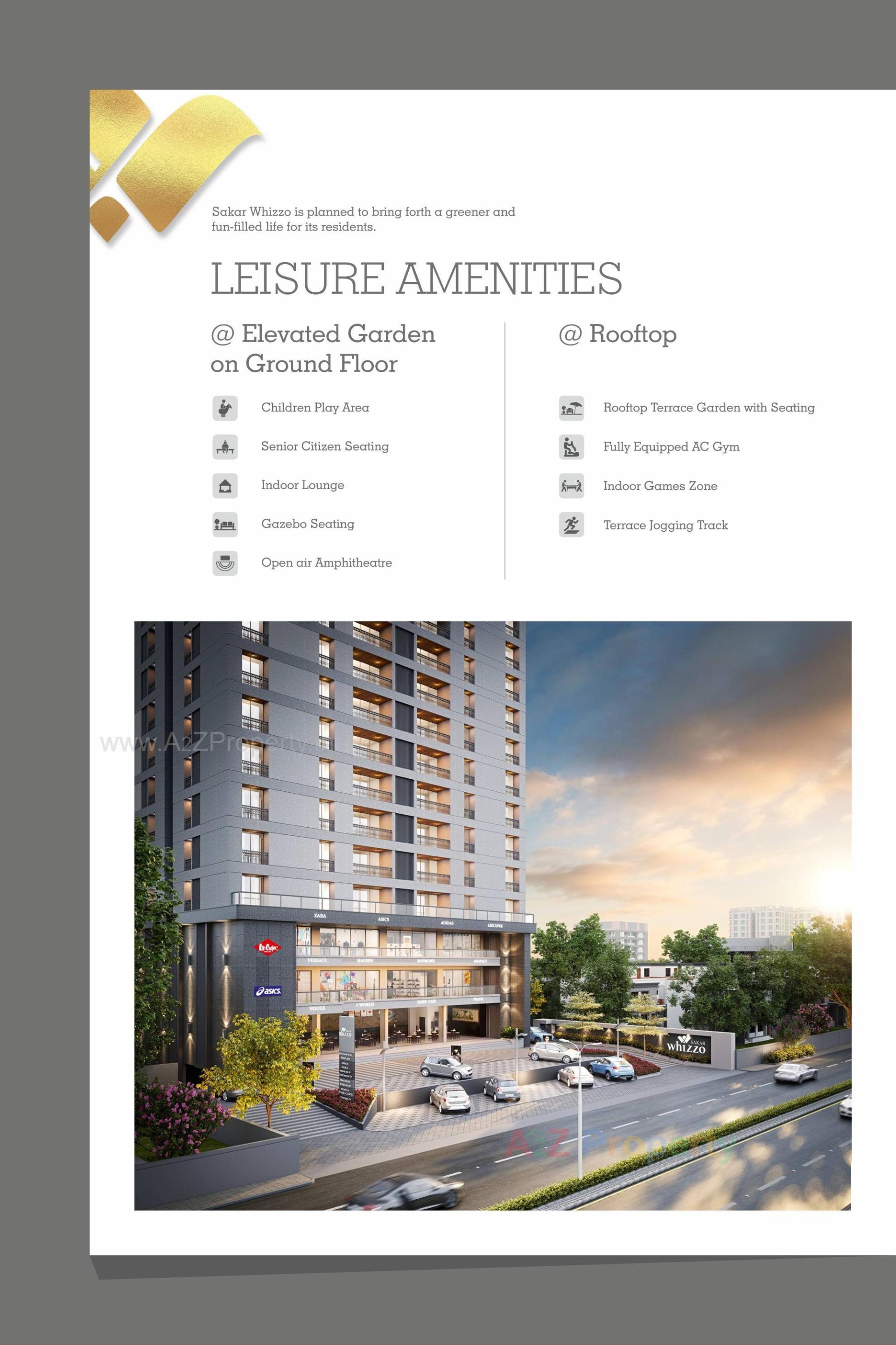 3D Elevation of real estate project Sakar Whizzo located at Manjalpur, Vadodara, Gujarat