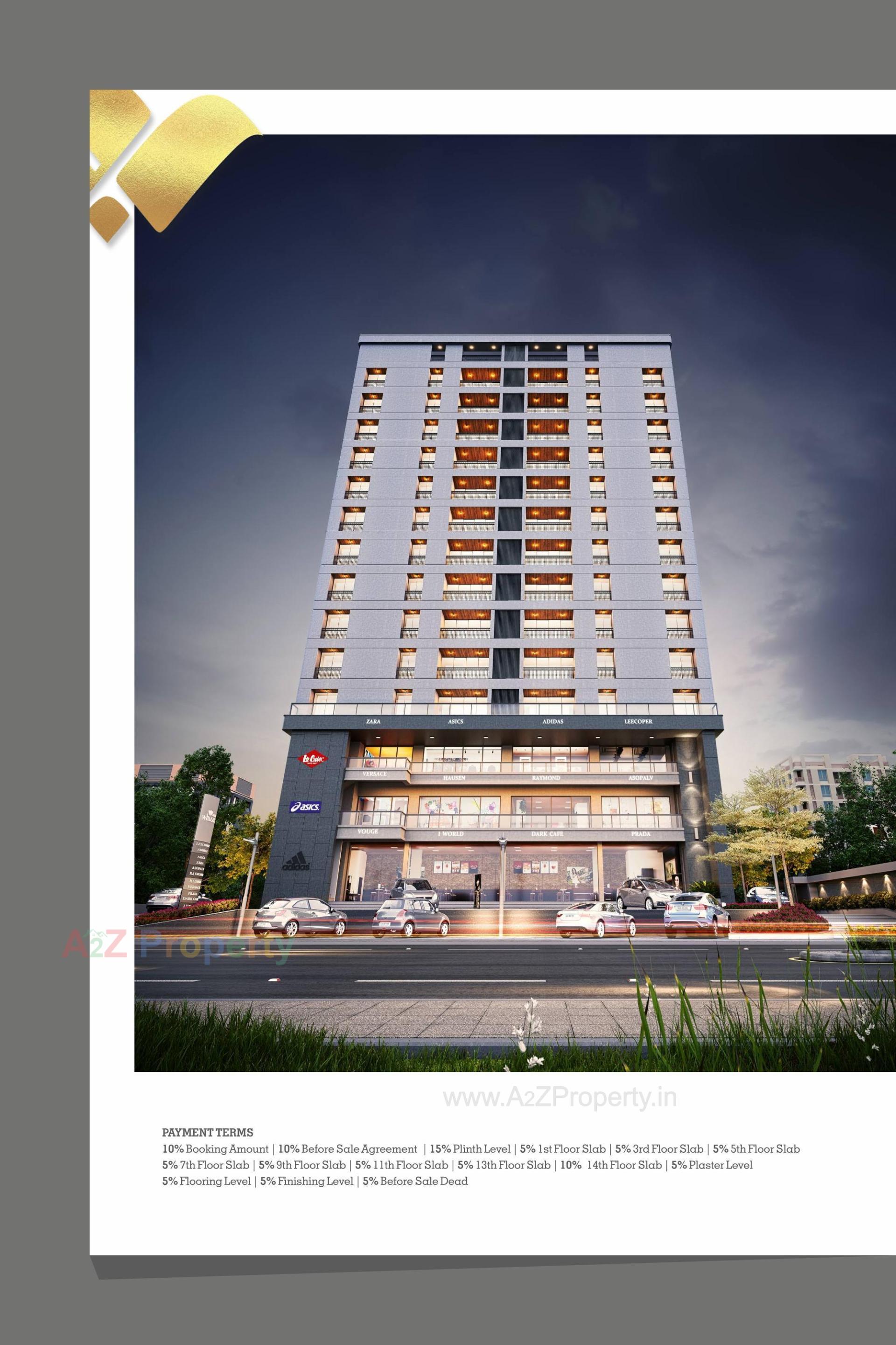 3D Elevation of real estate project Sakar Whizzo located at Manjalpur, Vadodara, Gujarat